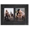 Americanflat 5x7 Dual Rustic Photo Frame - Showcases Two 5x7 Photos at Once - Modern Picture Frame for Home Decor - Glass Cover - Hanging Hardware - Includes Easel